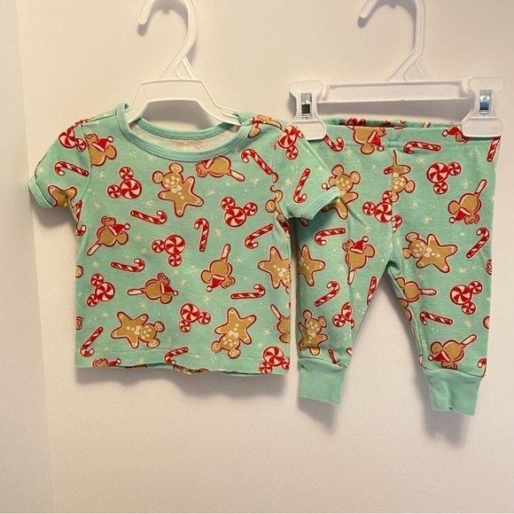 Disney Baby Mickey Mouse Holiday Treats 3 Piece PJ Sleep Set Size 3-6 Months - Picture 4 of 8